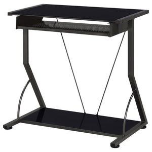 Alastair 30-inch Computer Desk with Keyboard Tray - Black