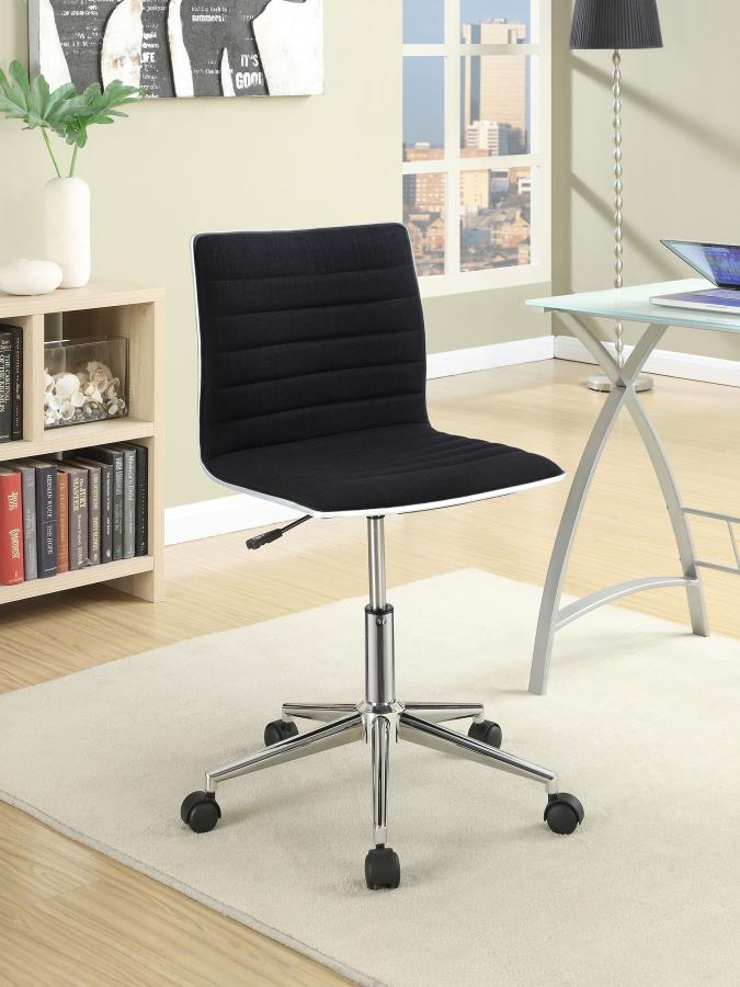 Chryses Upholstered Adjustable Home Office Desk Chair - Black