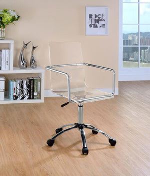 Amaturo Acrylic Adjustable Home Office Desk Chair - Clear