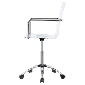 Amaturo Acrylic Adjustable Home Office Desk Chair - Clear