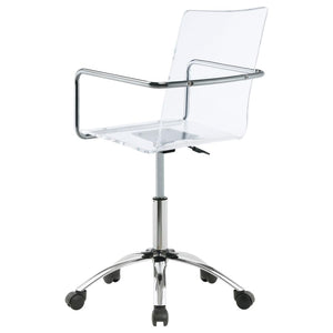 Amaturo Acrylic Adjustable Home Office Desk Chair - Clear