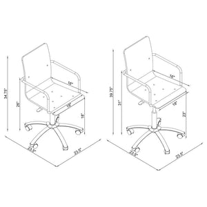 Amaturo Acrylic Adjustable Home Office Desk Chair - Clear