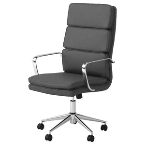 Ximena Upholstered Adjustable High Back Office Chair - Grey