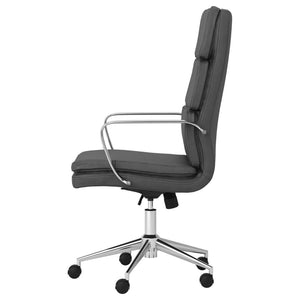 Ximena Upholstered Adjustable High Back Office Chair - Grey