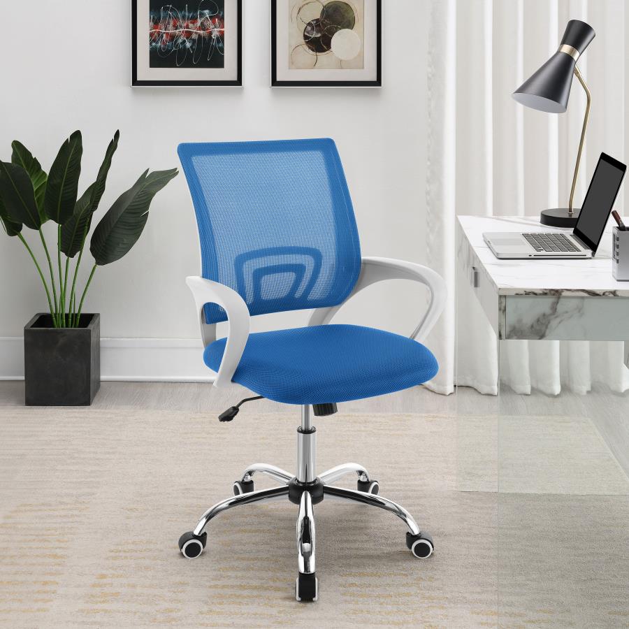 Felton Upholstered Adjustable Home Office Desk Chair - Blue