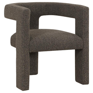 Petra Boucle Upholstered Accent Side Chair - Chocolate Brown