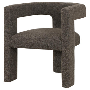 Petra Boucle Upholstered Accent Side Chair - Chocolate Brown