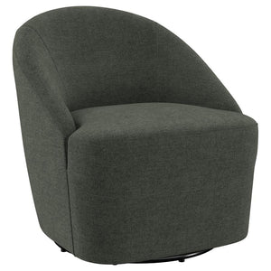 Leon Upholstered Barrel Accent Swivel Chair - Hunter Green