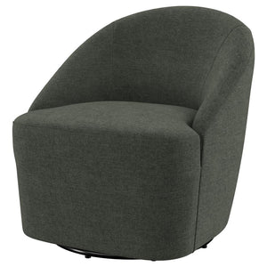 Leon Upholstered Barrel Accent Swivel Chair - Hunter Green