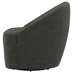 Leon Upholstered Barrel Accent Swivel Chair - Hunter Green