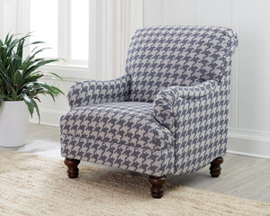 Glenn Upholstered English Arm Accent Chair - Blue