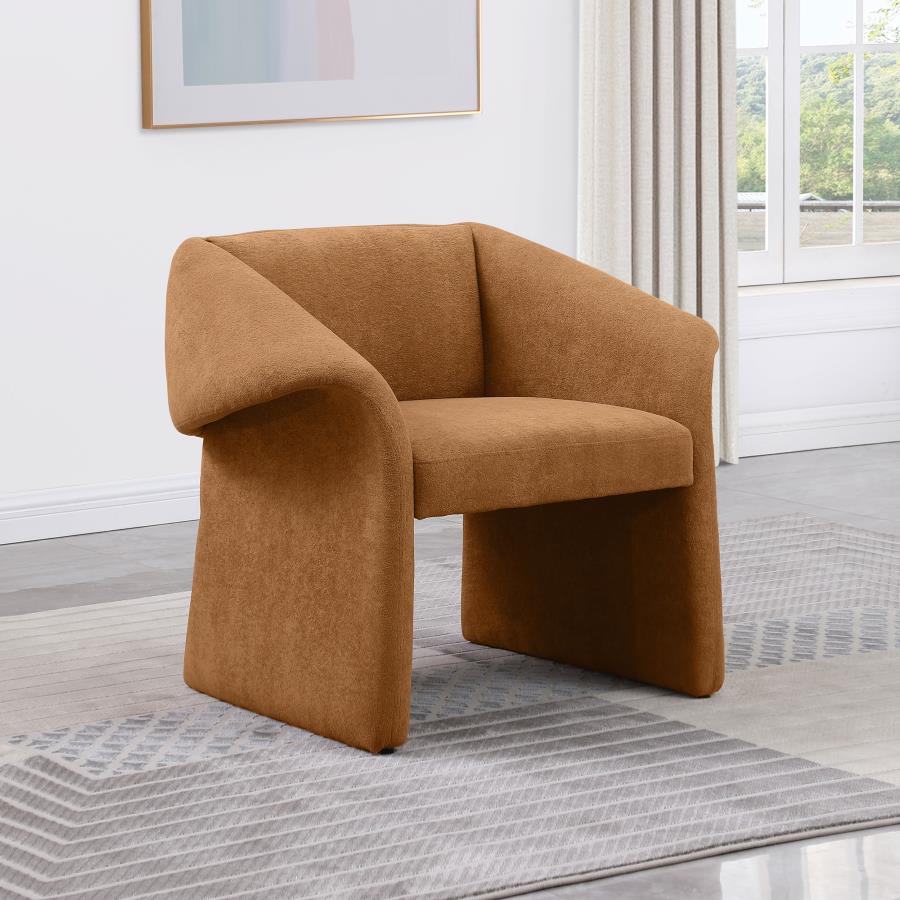 Ramsey Upholstered Sloped Arm Accent Chair - Honey