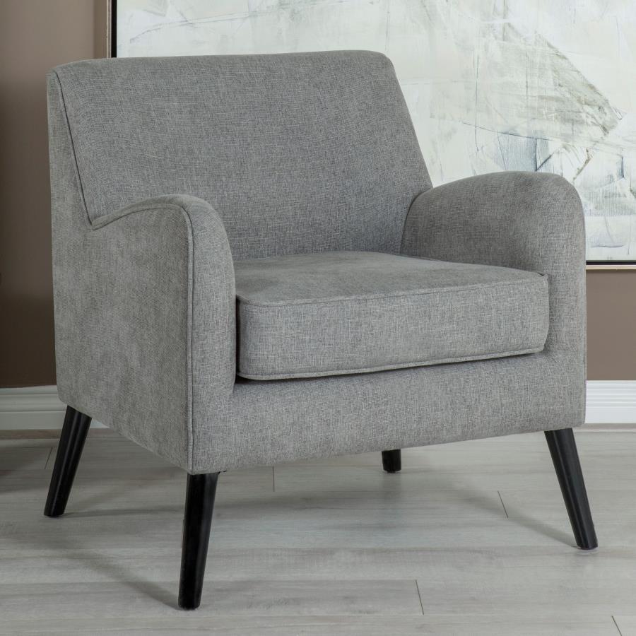 Charlie Upholstered English Arm Accent Chair - Charcoal Grey