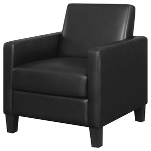 Julio Upholstered Track Arm Accent Chair - Black