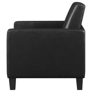 Julio Upholstered Track Arm Accent Chair - Black