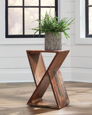 Lily Solid Reclaimed Wood Accent Side Table - Natural