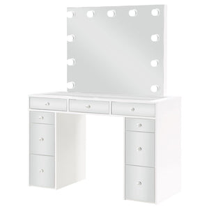 Regina Makeup Vanity Table Set with Lighting - White