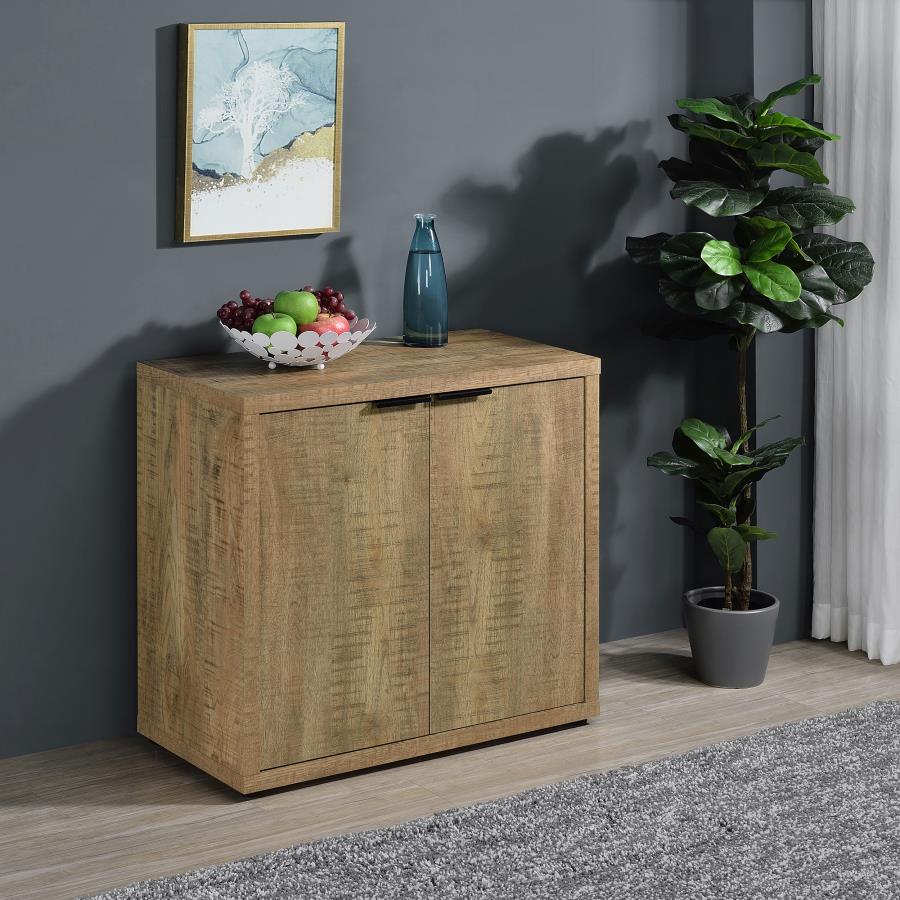 Pepita 2-door Engineered Wood Accent Cabinet - Mango Brown