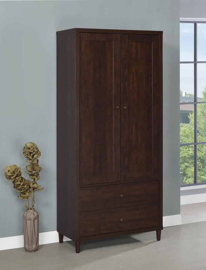 Wadeline 2-door Tall Accent Storage Cabinet - Rustic Tobacco