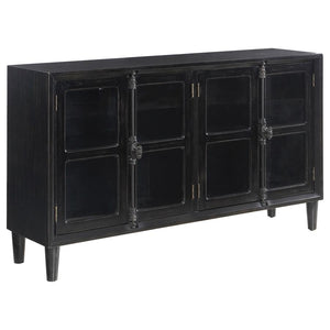 Sylvia 4-door Accent Cabinet - Black