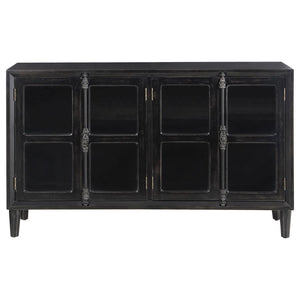 Sylvia 4-door Accent Cabinet - Black