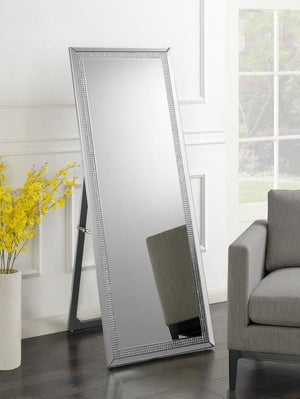 Giddish 24 x 64 Inch Full Length Standing Mirror - Silver