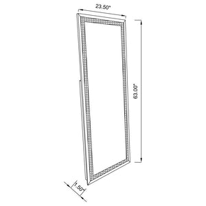 Giddish 24 x 64 Inch Full Length Standing Mirror - Silver