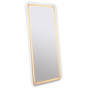 Glendora 32 x 71 Inch LED Standing Mirror BT Speakers - White