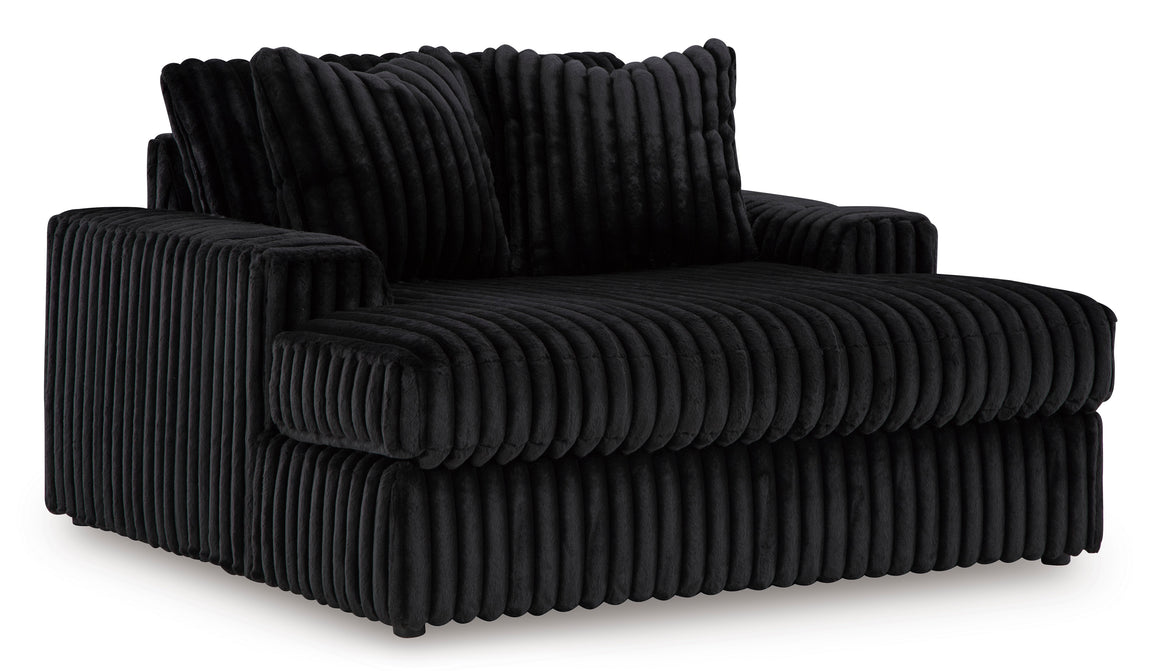 Midnight-Madness Oversized Chaise - Onyx