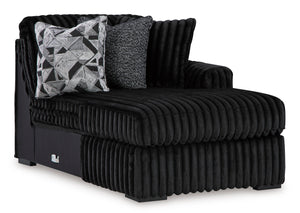 Midnight-Madness 2-Piece Sectional Sofa with Right Facing Chaise - Onyx