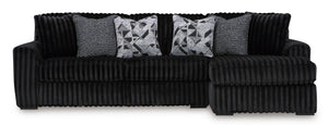 Midnight-Madness 2-Piece Sectional Sofa with Right Facing Chaise - Onyx