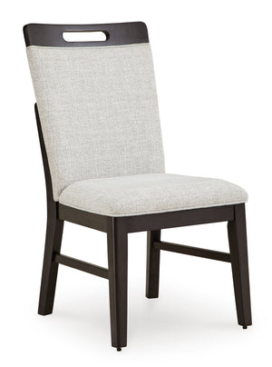 Neymorton Dining UPH Side Chair (2/CN) - Light Gray/Brown