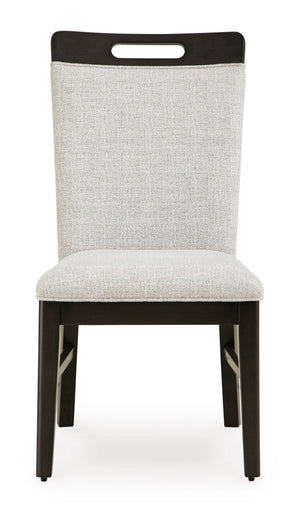 Neymorton Dining UPH Side Chair (2/CN) - Light Gray/Brown