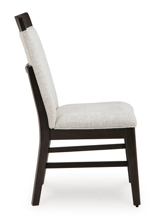 Neymorton Dining UPH Side Chair (2/CN) - Light Gray/Brown