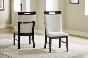 Neymorton Dining UPH Side Chair (2/CN) - Light Gray/Brown