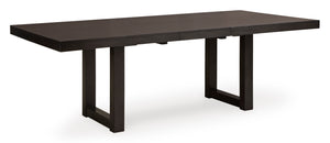 Neymorton RECT Butterfly EXT Table - Dark Grayish Brown