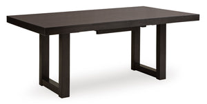 Neymorton RECT Butterfly EXT Table - Dark Grayish Brown