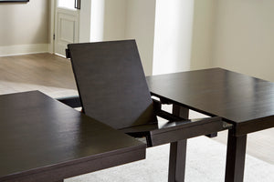 Neymorton RECT Butterfly EXT Table - Dark Grayish Brown