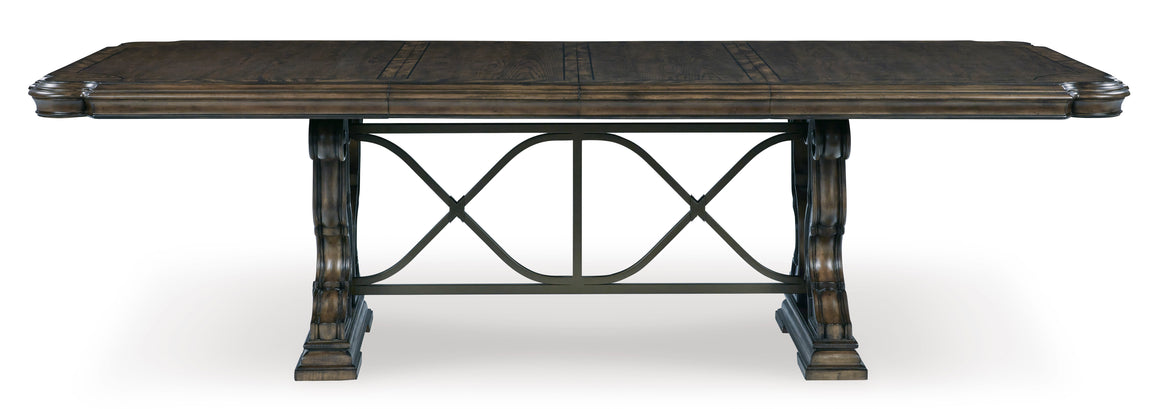 Maylee Dining Extension Table - Dark Brown