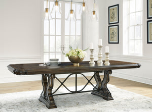 Maylee Dining Extension Table - Dark Brown