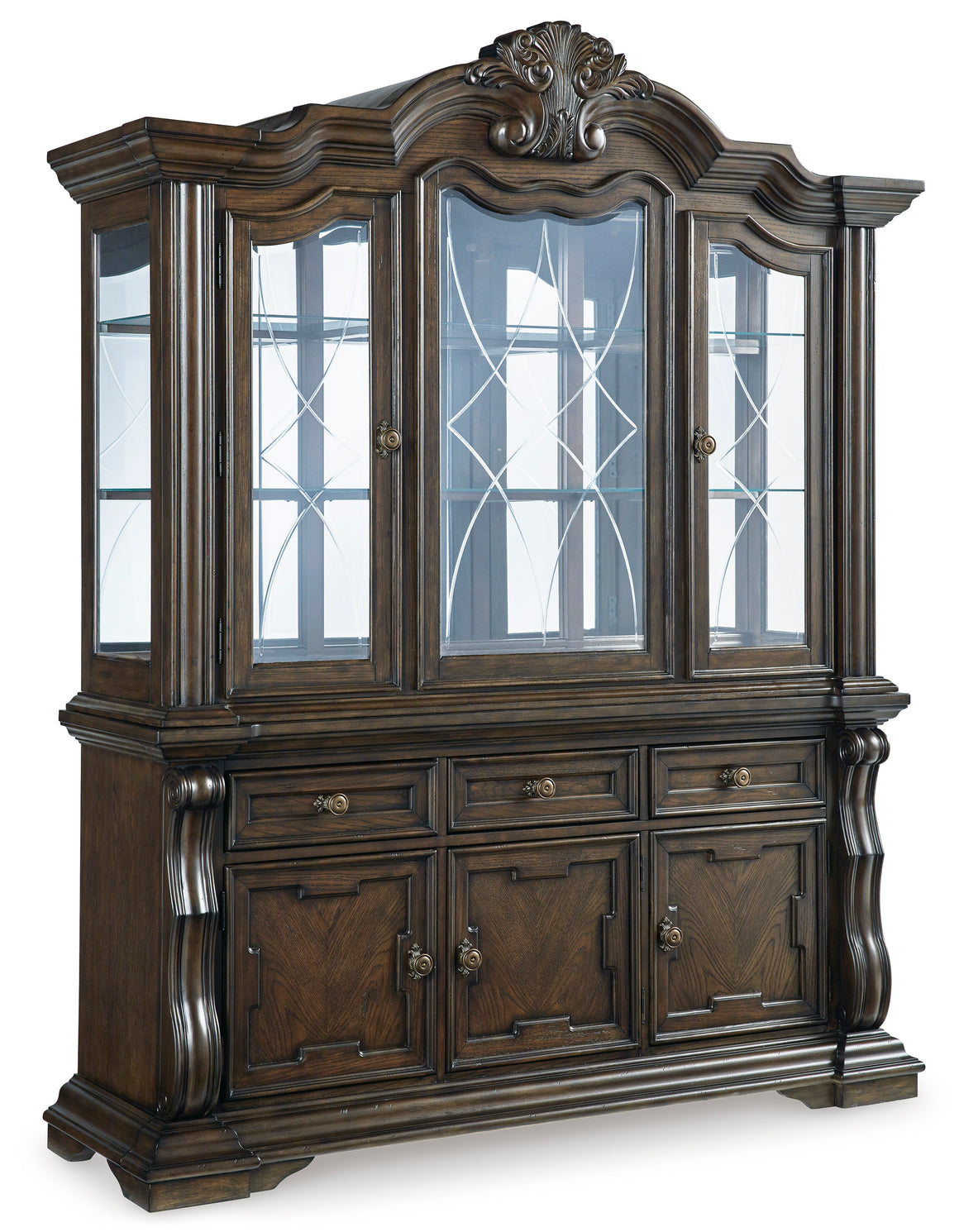 Maylee Dining Buffet and Hutch - Dark Brown