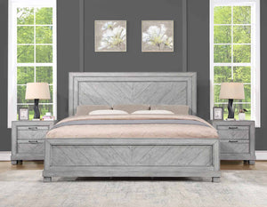 Montana Queen Bed - Matte Gray