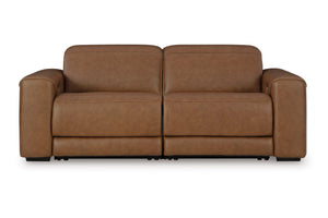 Magic Man 2-Piece Power Reclining Loveseat - Caramel