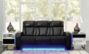 Boyington PWR REC Sofa with ADJ Headrest - Black