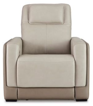 Battleville PWR Recliner/ADJ Headrest - Almond