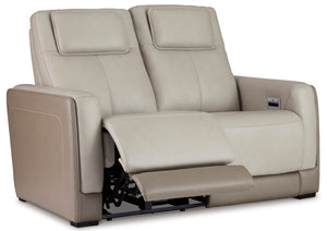 Battleville Power Reclining Loveseat - Almond