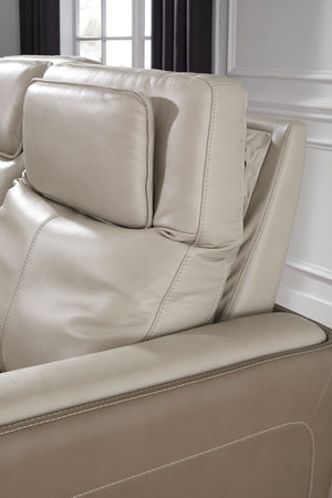 Battleville Power Reclining Loveseat - Almond