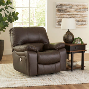 Leesworth Power Rocker Recliner - Dark Brown