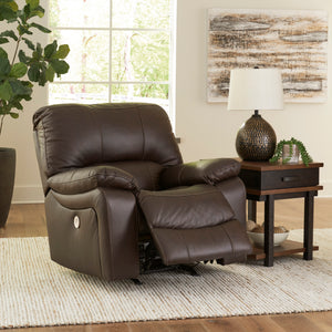 Leesworth Power Rocker Recliner - Dark Brown