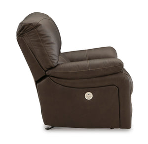 Leesworth Power Rocker Recliner - Dark Brown